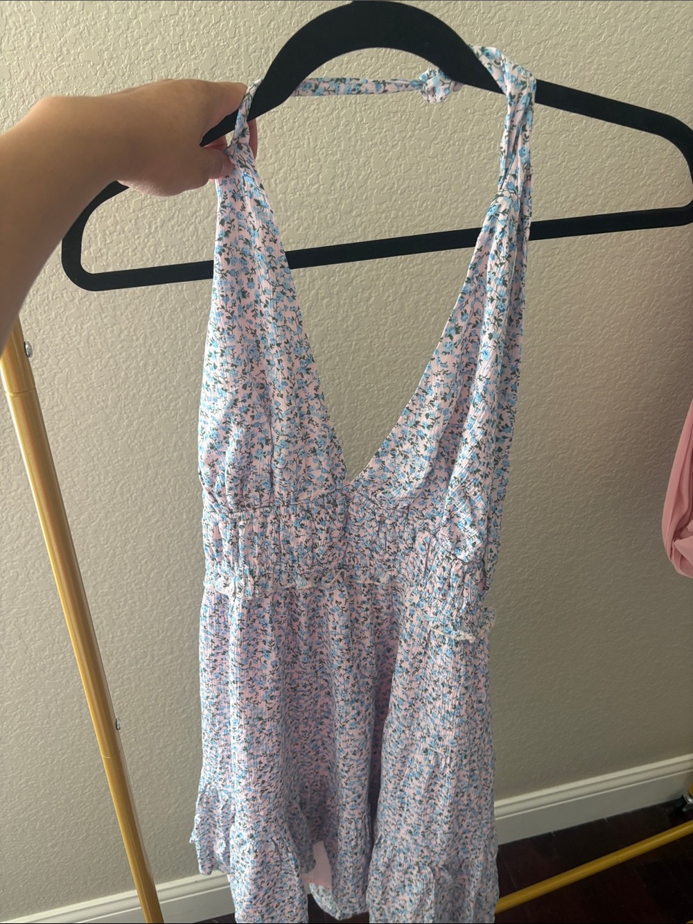 Cotton On Pink Floral Halter Dress